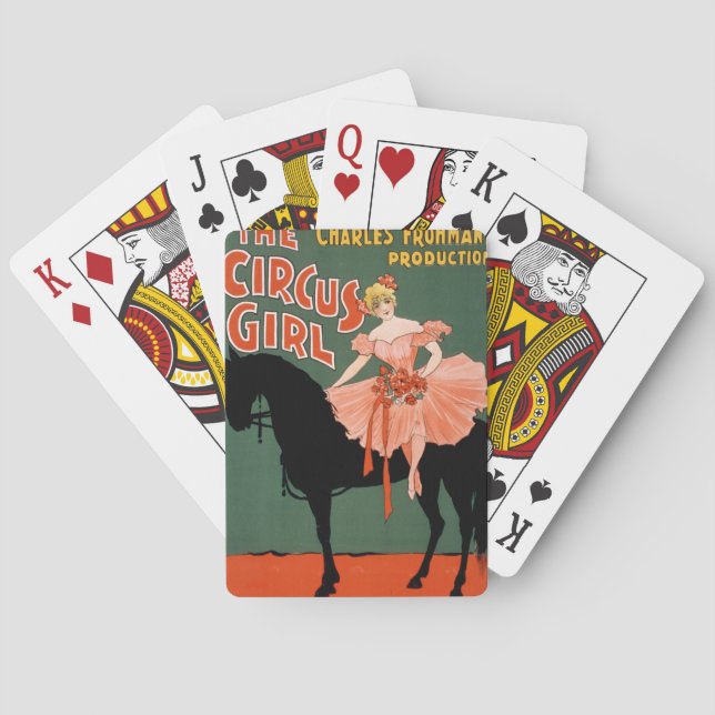 Charles Frohman's Production, The Circus Girl 3 Playing Cards (Back)