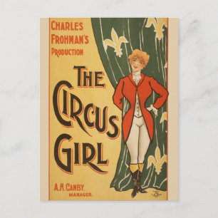 Charles Frohman's Production, The Circus Girl Postcard