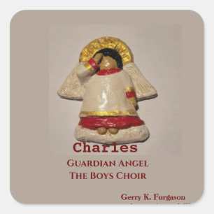 CHARLES GUARDIAN ANGEL  SQUARE STICKER