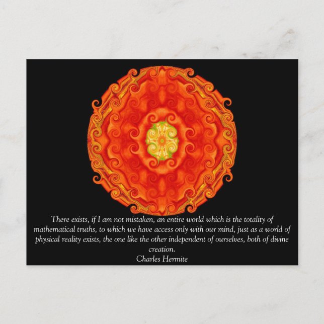 Charles Hermite quotation about math and truth Postcard (Front)