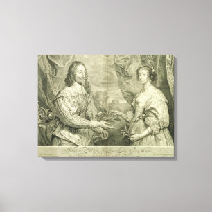 Charles I (1600-49) and Henrietta Maria (1609-69) Canvas Print