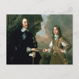 Charles I  and James, Duke of York , c.1647 Postcard