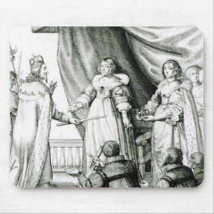 Charles I being given the sceptre and crown Mouse Mat