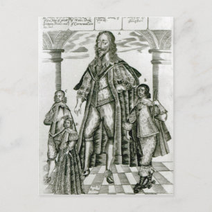 Charles I with his Children Postcard