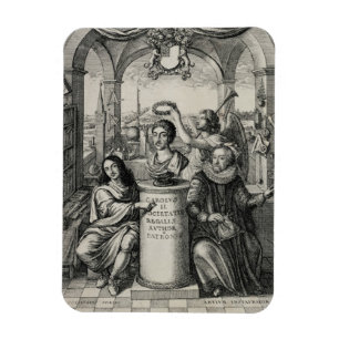 Charles II (1630-85) as Patron of the Royal Societ Magnet