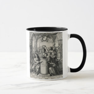 Charles II (1630-85) as Patron of the Royal Societ Mug