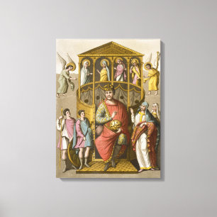 Charles II (823-77) the Bald, after a manuscript i Canvas Print