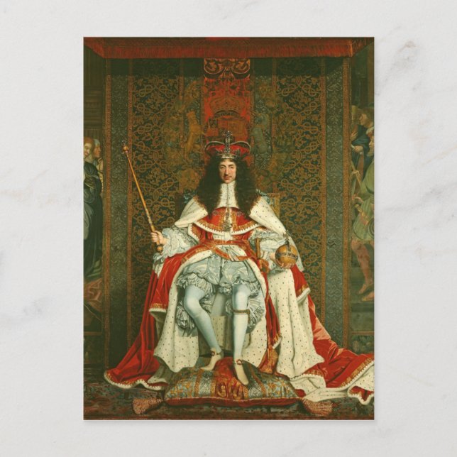 CHARLES II CORONATION ROBES POSTCARD (Front)