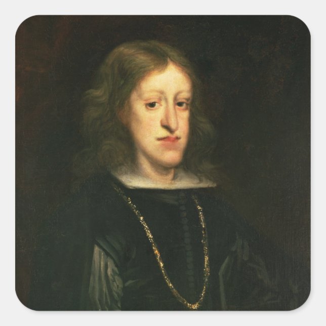 Charles II  of Spain Square Sticker (Front)