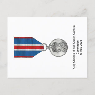 Charles III and Camilla Coronation Medal Postcard