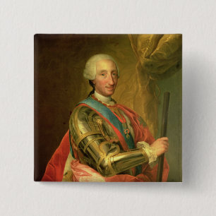 Charles III  in Armour, after 1759 15 Cm Square Badge