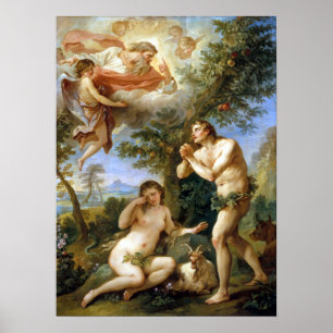 Charles-Joseph Natoire The Rebuke of Adam and Eve Poster