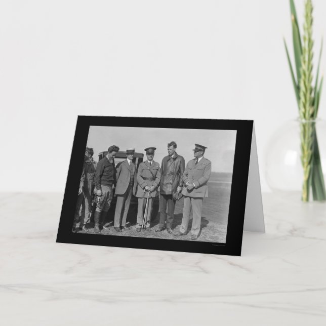 Charles Lindbergh and Orville Wright 1927 Card (Front)