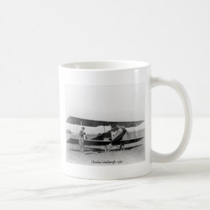 Charles Lindbergh And Vintage Aeroplane Coffee Mug