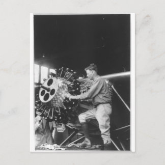 Charles Lindbergh Circa 1927 Postcard