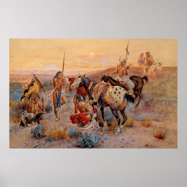 Charles M. Russell's First Wagon Tracks (1908) Poster (Front)