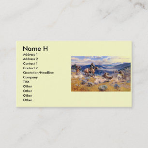 Charles M. Russell's Loops and Swift Horses (1916) Business Card