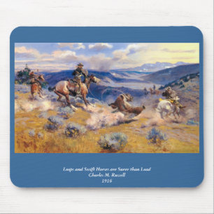 Charles M. Russell's Loops and Swift Horses (1916) Mouse Mat
