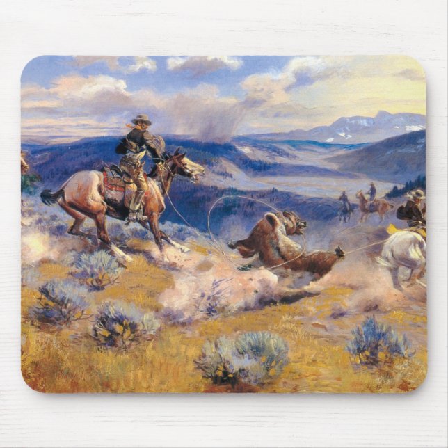 Charles M. Russell's Loops and Swift Horses (1916) Mouse Mat (Front)