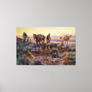 Charles M. Russell's Paying the Fiddler (1919) Canvas Print