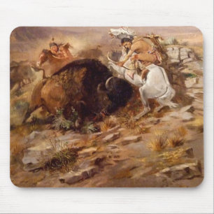 Charles Marion Russell - Buffalo Hunt Mouse Mat