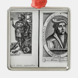 Charles Martel and Martin Luther Metal Tree Decoration