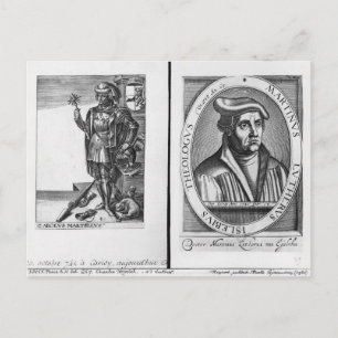 Charles Martel and Martin Luther Postcard