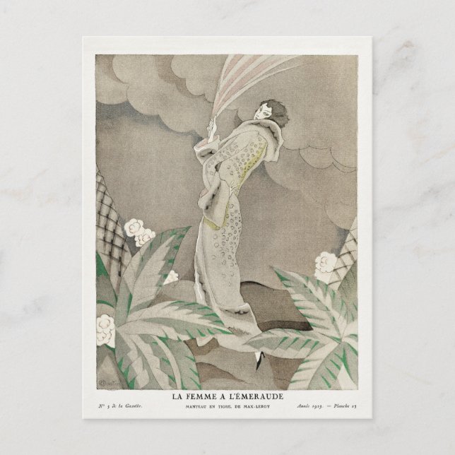 Charles Martin, Fashion, Vintage Style Postcard (Front)