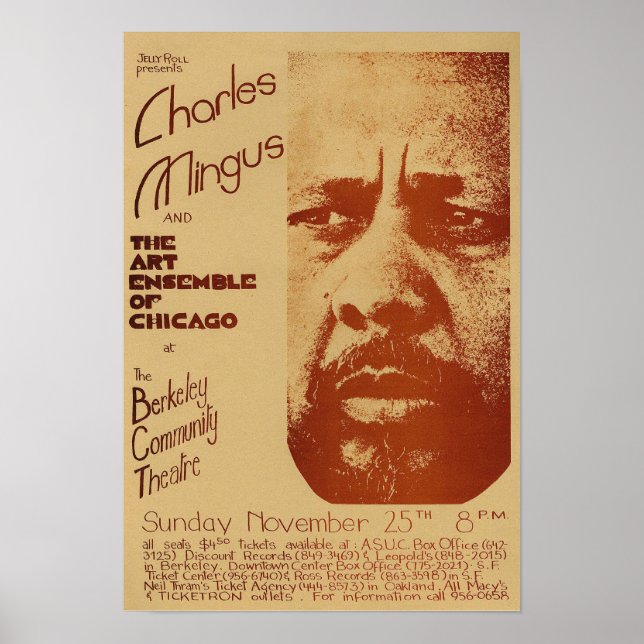 Charles Mingus / Art Ensemble Jazz Vintage Poster (Front)