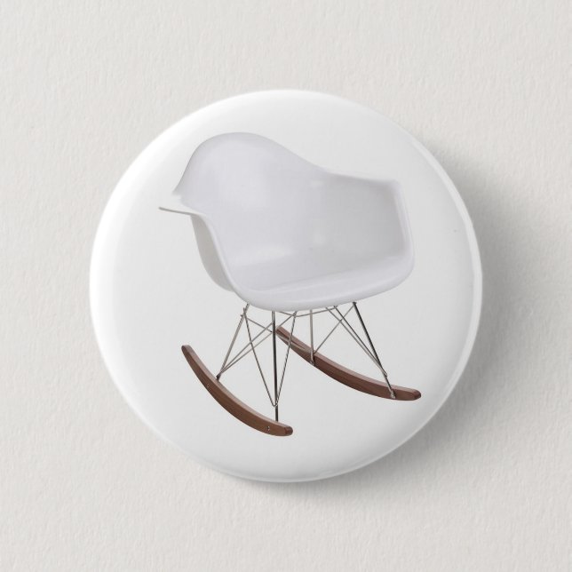 Charles & Ray Eames Shell Eiffel Rocking Chair 6 Cm Round Badge (Front)