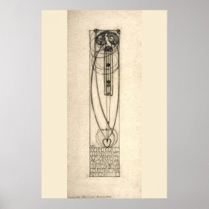 Charles Rennie Mackintosh 1890 New Year's Card Poster