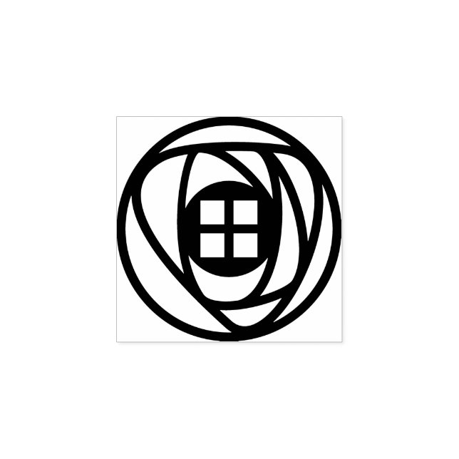 Charles Rennie Mackintosh Arts & Crafts Style Rose Rubber Stamp (Imprint)