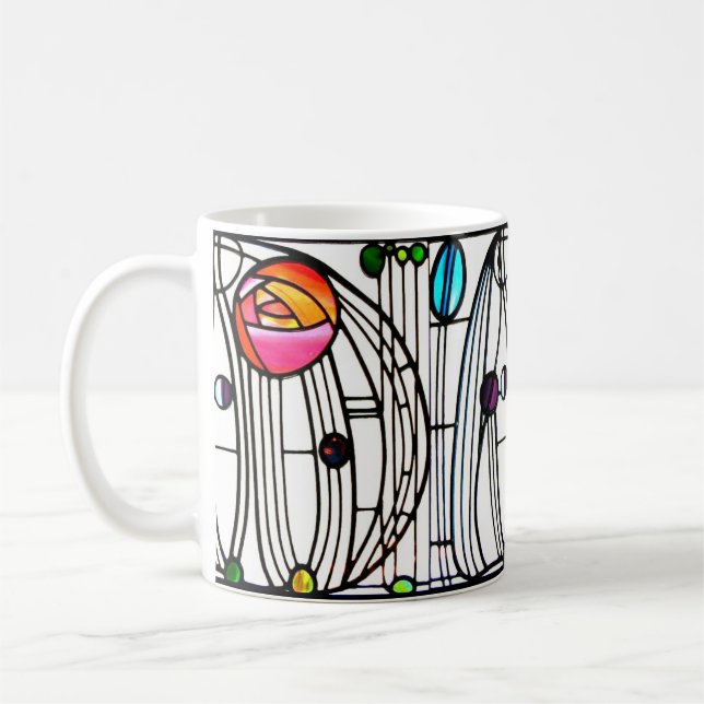 Charles Rennie Mackintosh flowers Coffee Mug (Left)