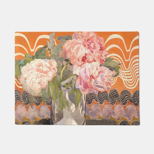 Charles Rennie Mackintosh - Peonies Doormat (Front)