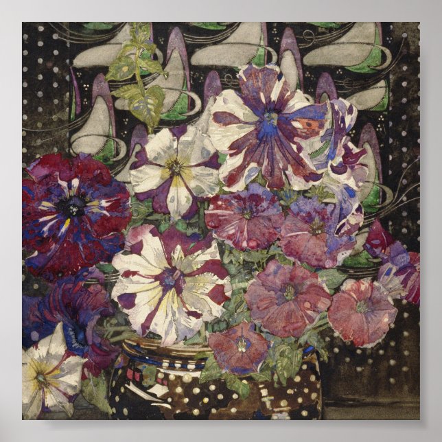Charles Rennie Mackintosh - Petunias Poster (Front)