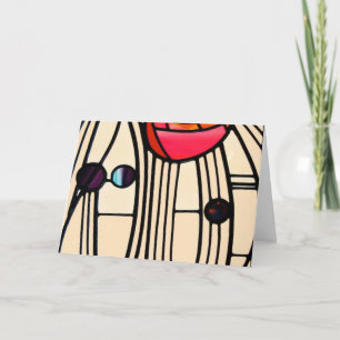 Charles Rennie Mackintosh Stained Glass Card