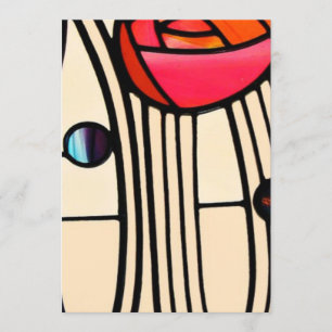 Charles Rennie Mackintosh Stained Glass Invitation