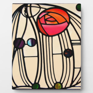 Charles Rennie Mackintosh Stained Glass Plaque