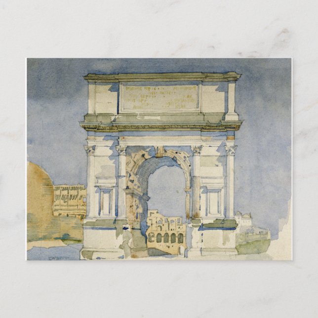 Charles Rennie Mackintosh -The Arch of Titus, Rome Holiday Postcard (Front)