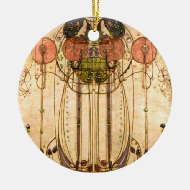 Charles Rennie Mackintosh The Wassail Ceramic Tree Decoration (Front)
