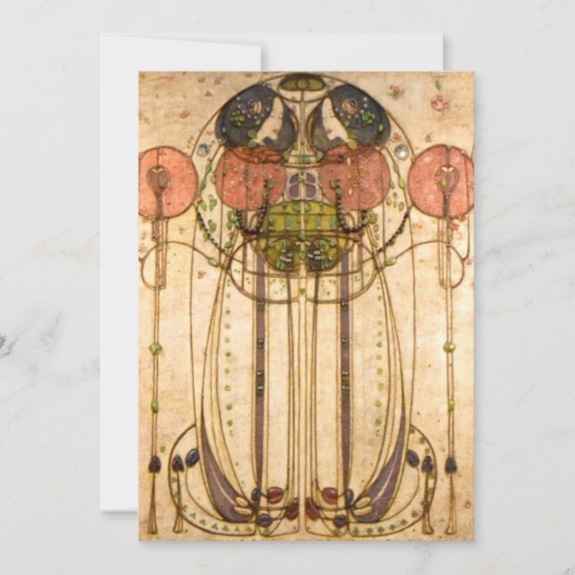 Charles Rennie Mackintosh The Wassail Invitation (Front)