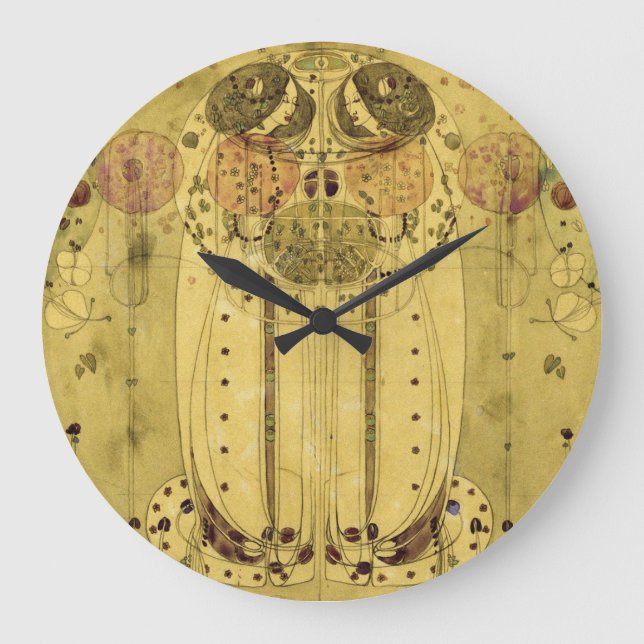 Charles Rennie Mackintosh - The Wassail Large Clock (Front)