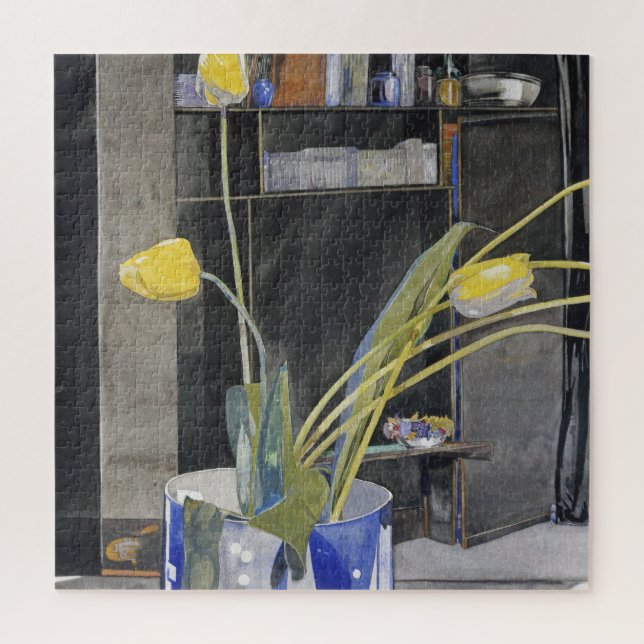 Charles Rennie Mackintosh - Yellow Tulips Jigsaw Puzzle (Vertical)