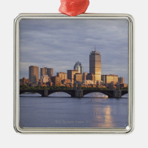 Charles River and The Longfellow Bridge Metal Tree Decoration