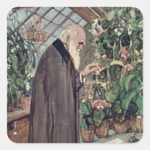 Charles Robert Darwin Square Sticker