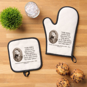 Charles Sanders Peirce Soul Belongs To The Idea Oven Mitt & Pot Holder Set