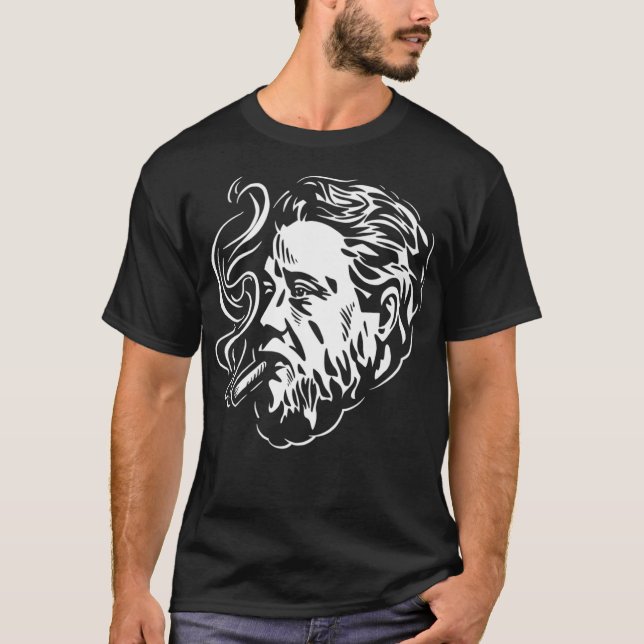 Charles Spurgeon Smoking a Cigar Premium  T-Shirt (Front)