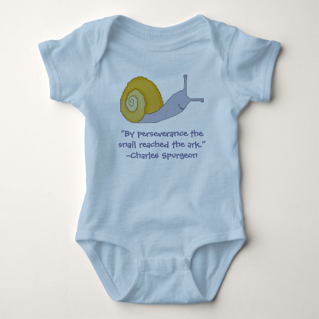 Charles Spurgeon Snail Perseverence Quote Shirt (Front)