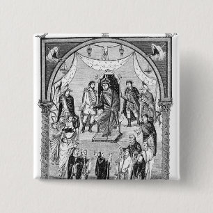 Charles the Bald, King of France 15 Cm Square Badge