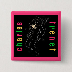 Charles Trenet 15 Cm Square Badge